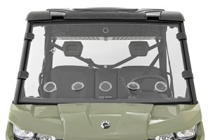 Can-Am Defender DPS HD10 Windshield - Front - Rough Country - Vented, Scratch Resistant - '16-'18